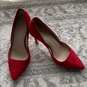 Trina Turk red suede heel size 7